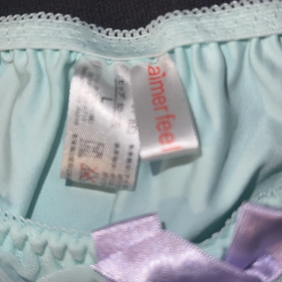 Light Green with pink & lavender chiffon ruffles - Picture 6 of 12